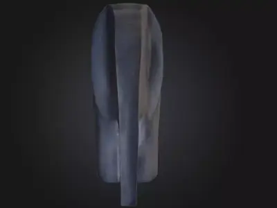 Stone Elephant Figurine Low-poly 3D model