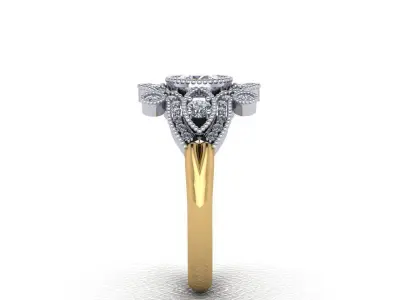 Fancy right hand ring 3D print model