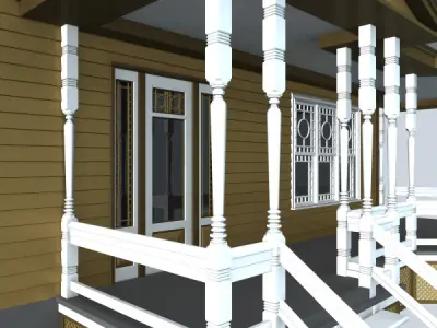 Porch Post 1 3D model