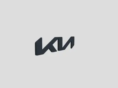 KIA 3D logo Model Low Poly logo Download Free low-poly 3D model