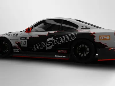 Nissan Silvia s15 Low-poly 3D model