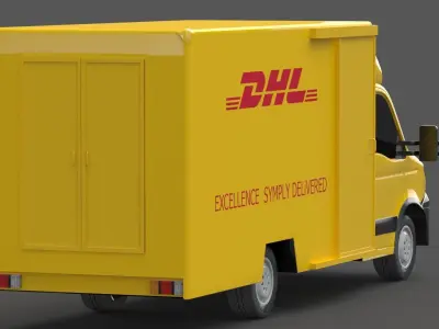 DHL Truck 3D model