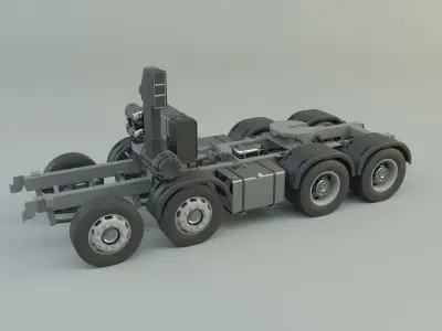 truck chassis model 3D model