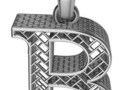 DIRECT CASTING ALPHABET PENDANT Texture 3D print model 3D 3D print model purchase