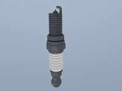 Used Spark Plug Low-poly 3D model