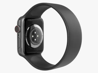 Apple Watch Series 6 silicone solo loop gray 3D model