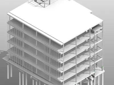 Building in structure by REVIT 3D model