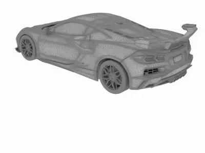 Chevrolet Corvette Low-poly 3D model