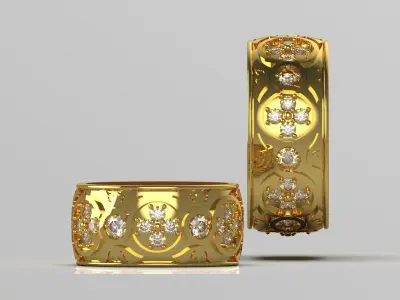 couple wedding ring cr0042 3D print model