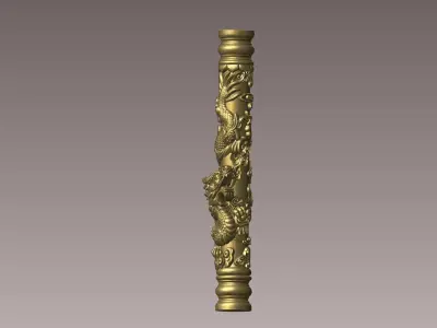 Dragon Column 3D print model