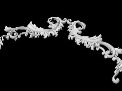 Central decor ornament for furniture 3D model 797