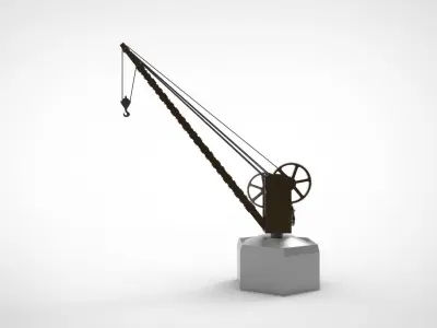 old harbour crane 3D model