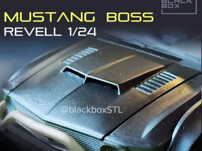 CUSTOM HOOD FOR MUSTANG BOSS 1970 REVELL 1-24TH 3D print model