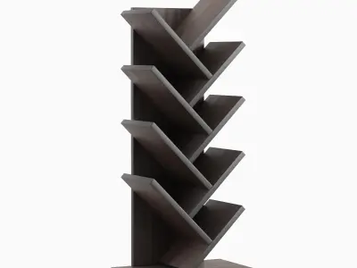 Medium Bookshelf B 01 Low-poly 3D model