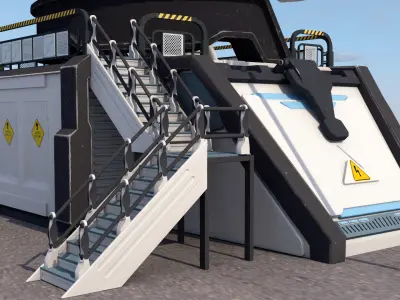 satellite 01 Low-poly 3D model