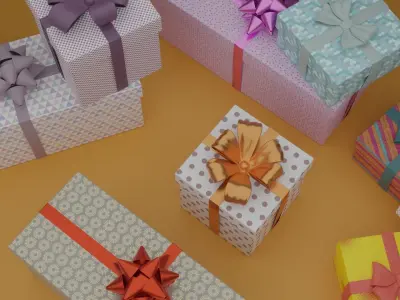 Gift Boxes 3D model