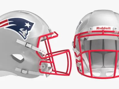 New England Patriots American Football Helmet 3D model