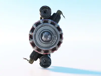 Electric motor Low-poly 3D model shop