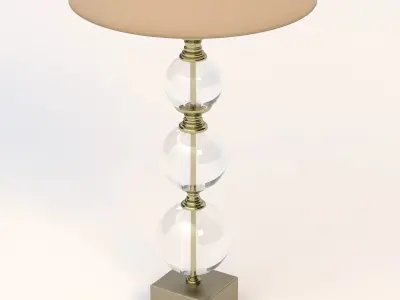 Allan Knight Four Sphere Glass Lamp 3D model