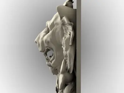 Lion Fasade Decoration 3D model