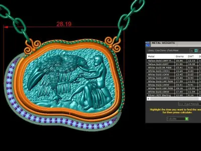 authentic design necklace 3D print model