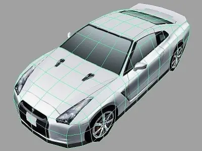 Nissan GT-R Low-poly 3D model