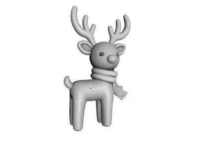 Christmas Deer 3D Printable Model 3D print model