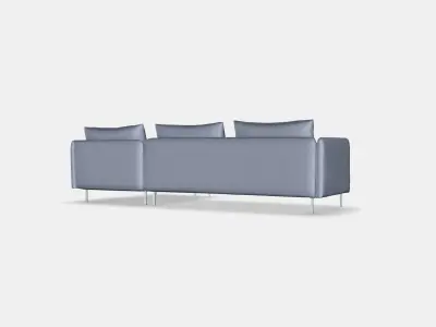 SODERHAMN 4-seat sofa with chaise longue 3 Low-poly 3D model