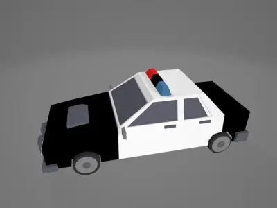 LowPoly Police Car Low-poly 3D model