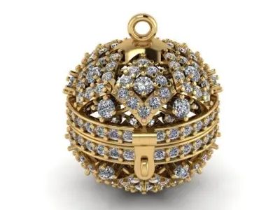 Celestial wedding pendant 3D print model