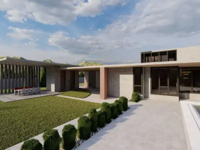 Casa Scene-villa-modern house 3D model