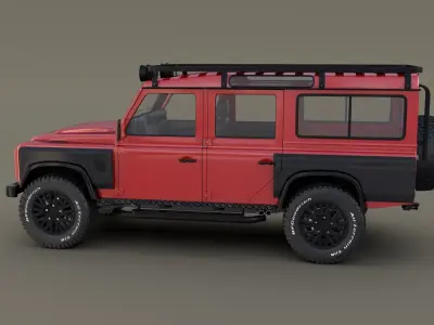 Land Rover Defender 110 Custom v2 with interior 3D model