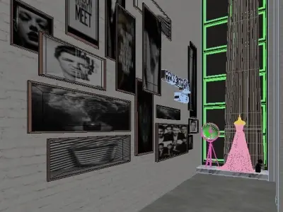 Modern Photostudio Concept Cultural Wall 3D model