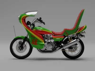 Kz1000a Bosozoku Style 3D model