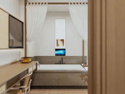 hotel bedroom interior  26 3D model