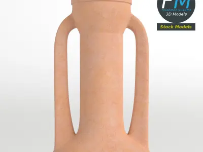 Roman amphora on stand 1 3D model
