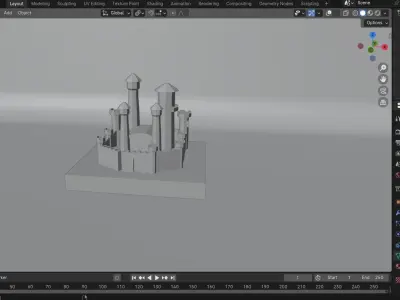 Low poly castle Free low-poly 3D model purchase