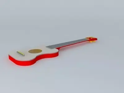 Guitar acoustic Free 3D model