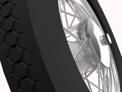 Whell moto Low-poly 3D model