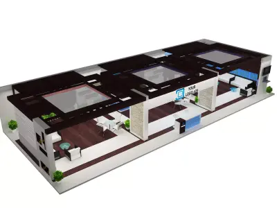 Booth Exhibition Stand a452 3D model