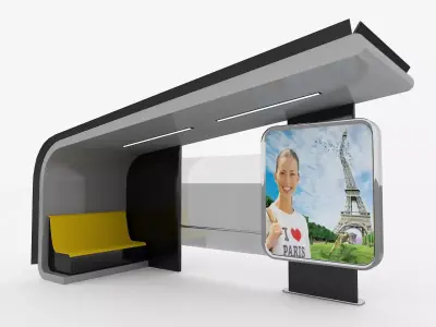 BUS STATION 7 3D model