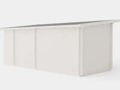 Sauna GreyWhite Low-poly 3D model