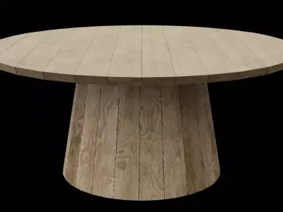 Circular Table 04 Low-poly 3D model