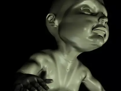 PRINT READY BABY SEATED 2 3D print model