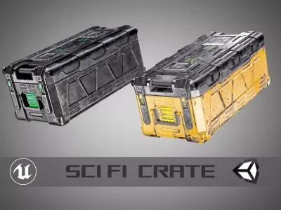 Sci Fi Crate AAA PBR Game Ready Asset Low-poly 3D model