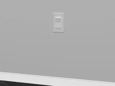 Single Light Switch Low-poly 3D model
