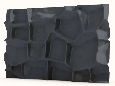 Stacked Stones Wall Architectural 3D model