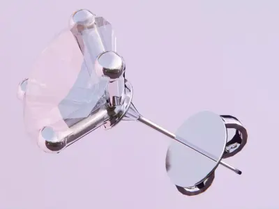 Diamond Earring Low-poly 3D model