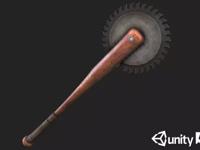 Baseball Bat Weapon 02 Low-poly 3D model