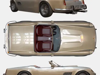 Ferrari 250 Gt Swb  Spyder california Low-poly 3D model